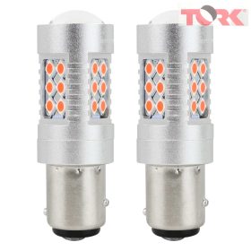   LED CANBUS izzók 3030 24SMD 1157 BAY15D PR21/5W Piros 12V 24V