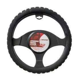 4CARS Kormányvédő  37-39 CM SZIVACSOS, FEKETE-SZÜRKE