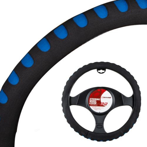 4CARS Kormányvédő  37-39 CM, SZIVACSOS, FEKETE-KÉK