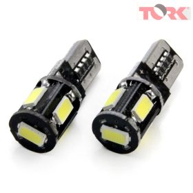 LED CANBUS 5SMD 5730 T10 W5W FEHÉR