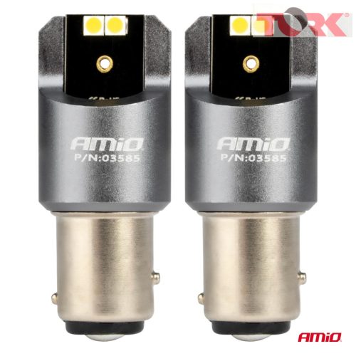 LED CANBUS PRO sorozat BAY15D P21/5W 4x3030 SMD Fehér 12/24V AMIO