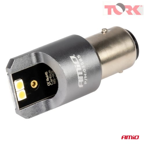 LED CANBUS PRO sorozat BAY15D P21/5W 4x3030 SMD Fehér 12/24V AMIO