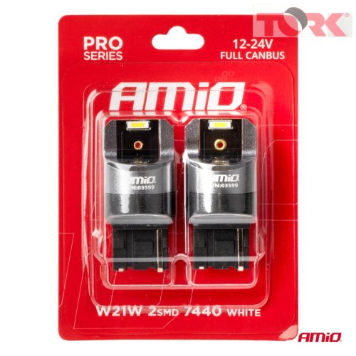 LED FULL CANBUS W21W 2SMD 7440 FEHÉR AMIO