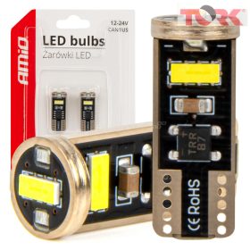   LED izzók CANBUS T10e W5W 3x2055 SMD Fehér 12V/24V 12V/24V AMIO