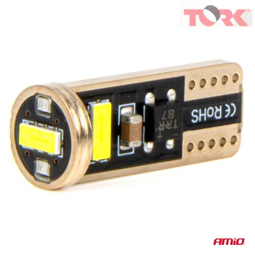 LED izzók CANBUS T10e W5W 3x2055 SMD Fehér 12V/24V 12V/24V AMIO