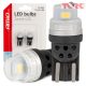 LED izzók 360 Pure Light sorozat STANDARD T10 W5W 2x3020 SMD Fehér 12V/24V AMIO