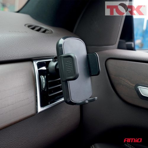 Forgatható műszerfali szellőzőrácsba épített telefontartó 360°-ban 2in1 AMIO-04138