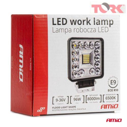 Munkalámpa AWL61 96W 6500K 8000lm 9-36V AMIO-04202