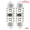 LED CANBUS izzók 12SMD Festoon C5W 3838 36mm Fehér 12/24V AMIO-04248