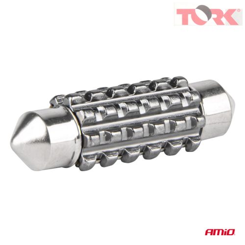 LED CANBUS izzók 12SMD Festoon C5W 3838 36mm Fehér 12/24V AMIO-04248