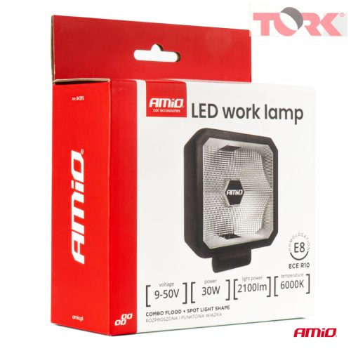 LED munkalámpa 30W COMBO 12V 24V AMIO-04395