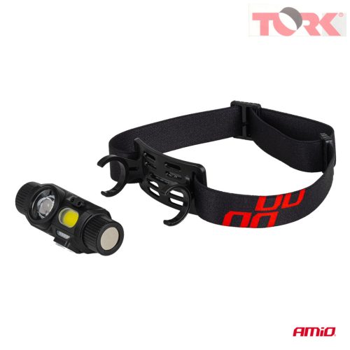 LED fejlámpa XPG+COB 1200mAh (AKKU) AMIO-04662