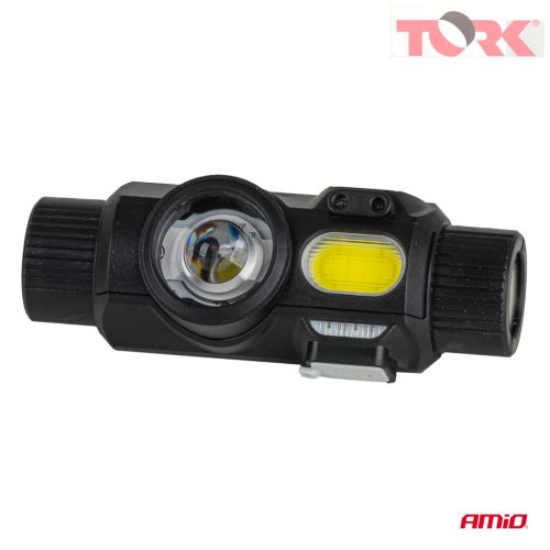 LED fejlámpa XPG+COB 1200mAh (AKKU) AMIO-04662