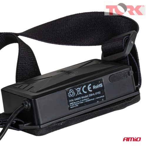 LED-es fejlampa T6 3600mAh (BATT) AMIO-04665