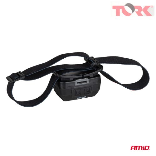 Újratölthető fejlámpa mozgásérzékelővel XPG+COB 1800mAh (AKKU) AMIO-04667