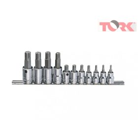   ribe bit készlet crowa foglalatban, 3/8" és 1/2", 11 darabos 
