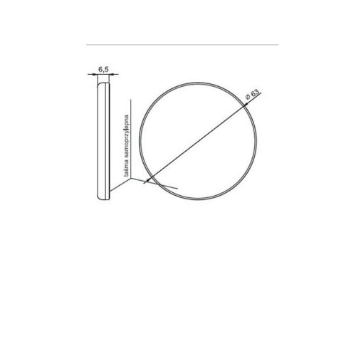 FÉNYVISSZAVERŐ KEREK UO-60T NARANCSSÁRGA