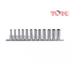 crowafej készlet, metrikus, hosszú, 1/2", 12 darabos