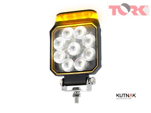 LED MUNKA LÁMPA - 900 LUMEN FIGYELMEZTETŐ FÉNYNÉL, REFLEKTORRAL, 12-24V + 0,3 M KÁBEL