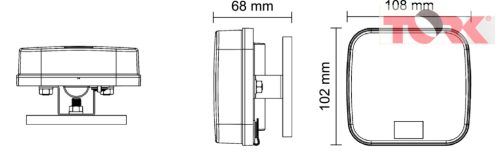 SZETT 2x LED HÁTSÓ MÁGNESES, VEZETÉK NÉLKÜLI CSOPORTOS LÁMPÁK 3 KAMÁRÁS, 12V + WIFI