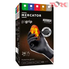   Mercator GoGrip ONE-BY-ONE Black nitrile gloves 100pcs size XL