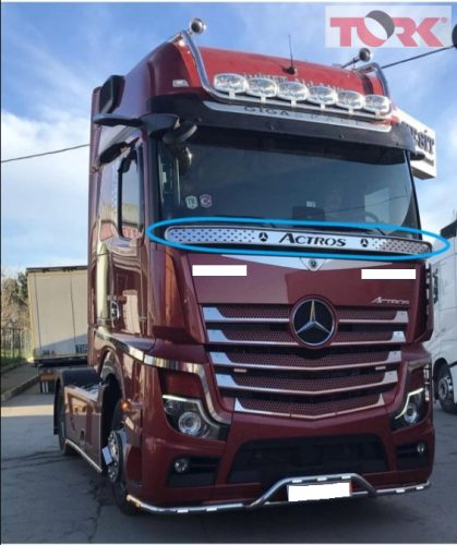 Mercedes MP4/MP5 inox díszrács a szélvédő aljára