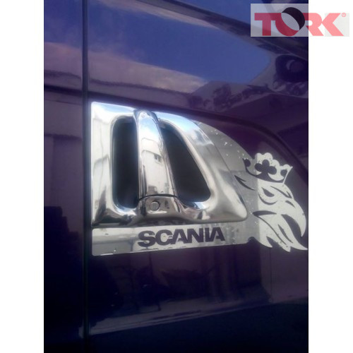 Scania inox ajtókilincs dísz párban