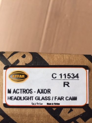 FÉNYSZÓRÓ ÜVEG (JOBB) ACTROS AXOR