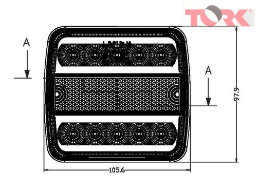 SET LED HÁTSÓ LÁMPA, 120V + 12 m KÁBEL, 7 pólusú, MÁGNESES ALAP