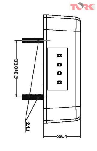 SET LED HÁTSÓ LÁMPA, 120V + 12 m KÁBEL, 7 pólusú, MÁGNESES ALAP